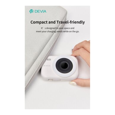 Išorinė baterija Magsafe white DEVIA Built-in 2 Cable 9600mAh PD 22.5W EP199 3 Išorinė baterija Magsafe white DEVIA Built-in 2 Cable 9600mAh PD 22.5W EP199 3