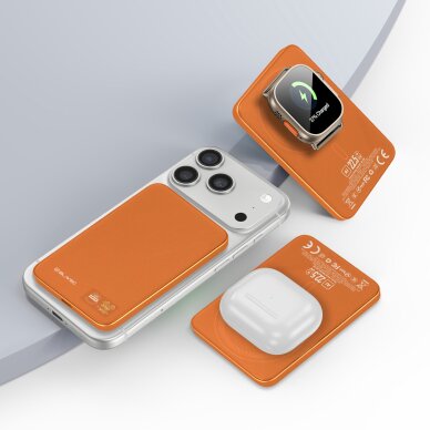 Išorinė baterija orange BLAVEC 3 in 1 Slim Glass BJ-04 5000mAh 22.5W Type-C + MagSafe PBBJ04-MC5O 2