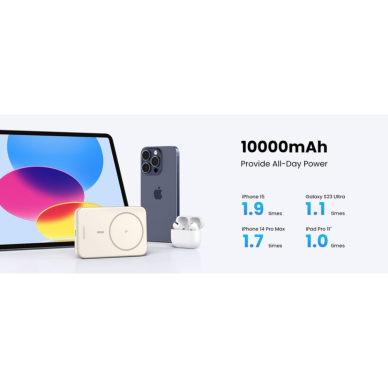 Išorinė baterija UGREEN 10000mAh 20W su Magsafe PB561 4 Išorinė baterija UGREEN 10000mAh 20W su Magsafe PB561 4