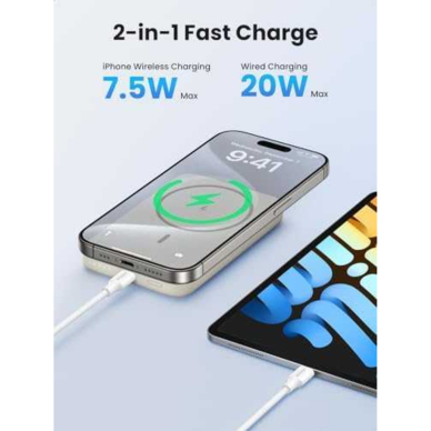Išorinė baterija UGREEN 10000mAh 20W su Magsafe PB561 6