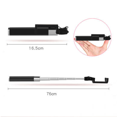 Juoda Selfie lazda bluetooth ZP-08 3