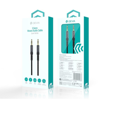 Juodas AUX laidas 1M DEVIA 2