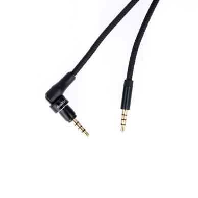 Juodas AUX laidas 90° 1.2M M2-0752 1