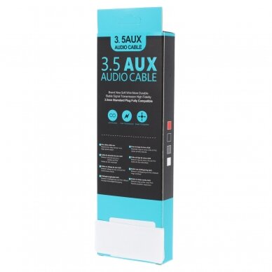 Juodas AUX laidas 90° 1.2M M2-0752 5