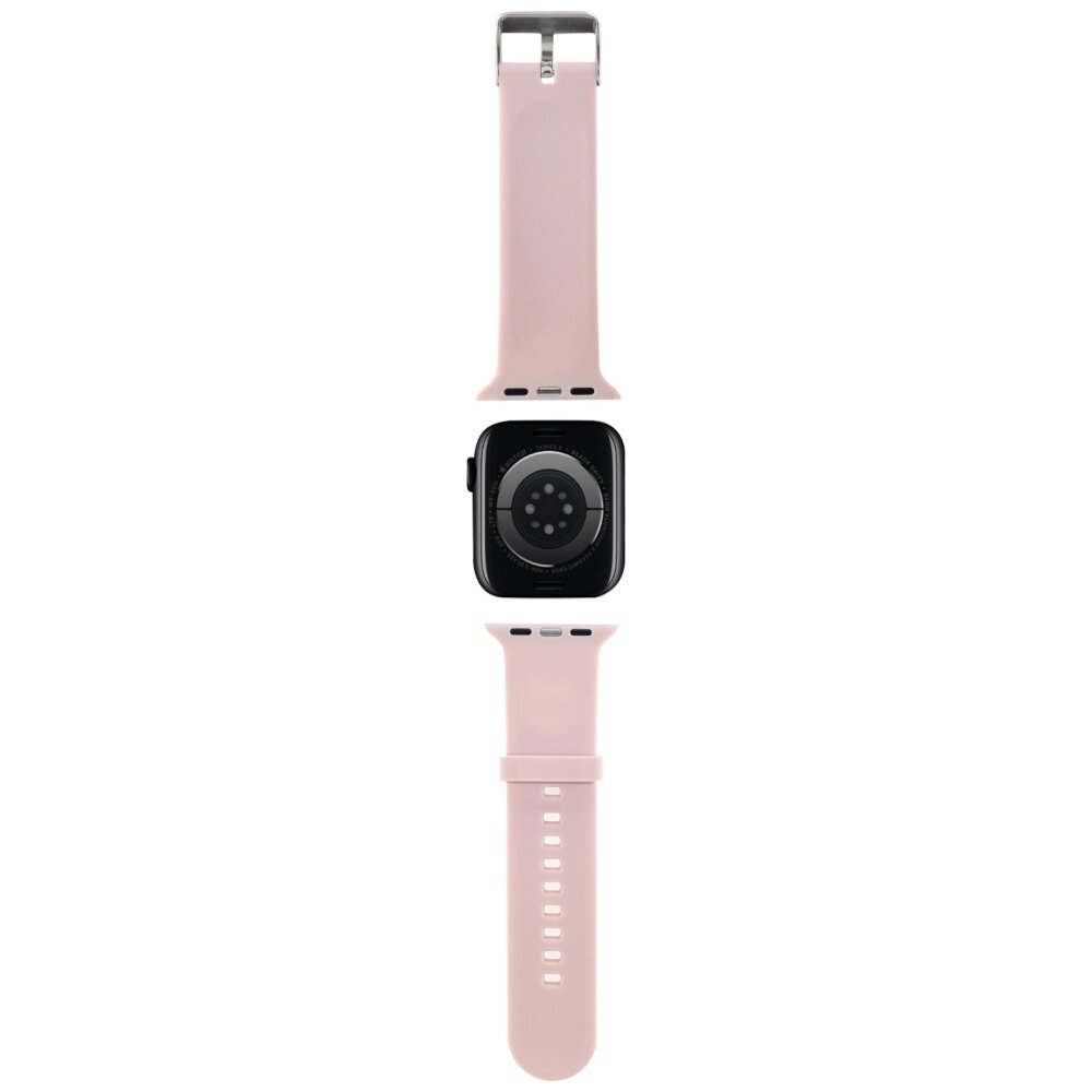 KARL LAGERFELD apyrankė pink 3D Rubber Karl&Choupette Heads Apple Watch 42/44/45/49 mm 1