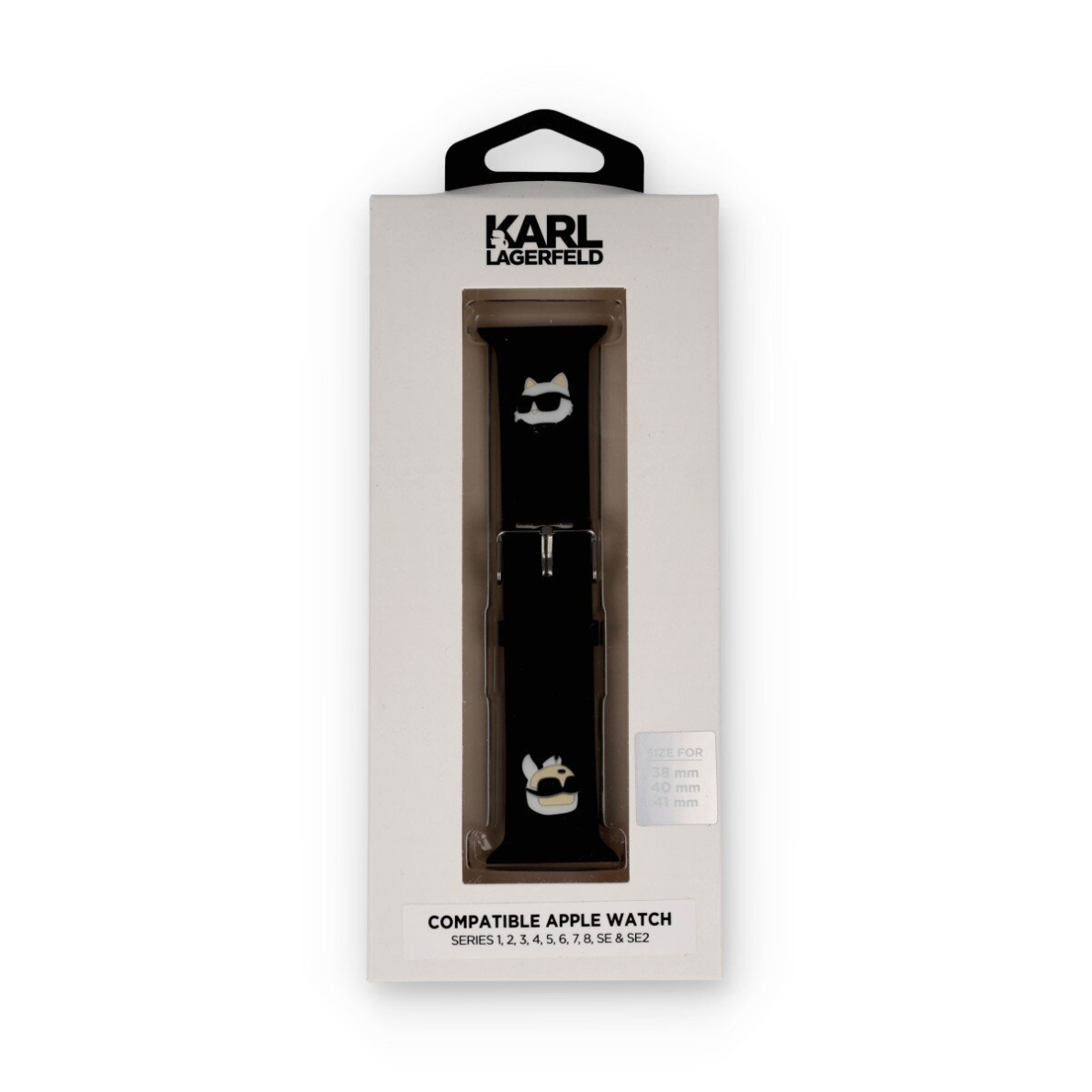 KARL LAGERFELD apyrankė Black Apple Watch 38/40/41/42 mm 1
