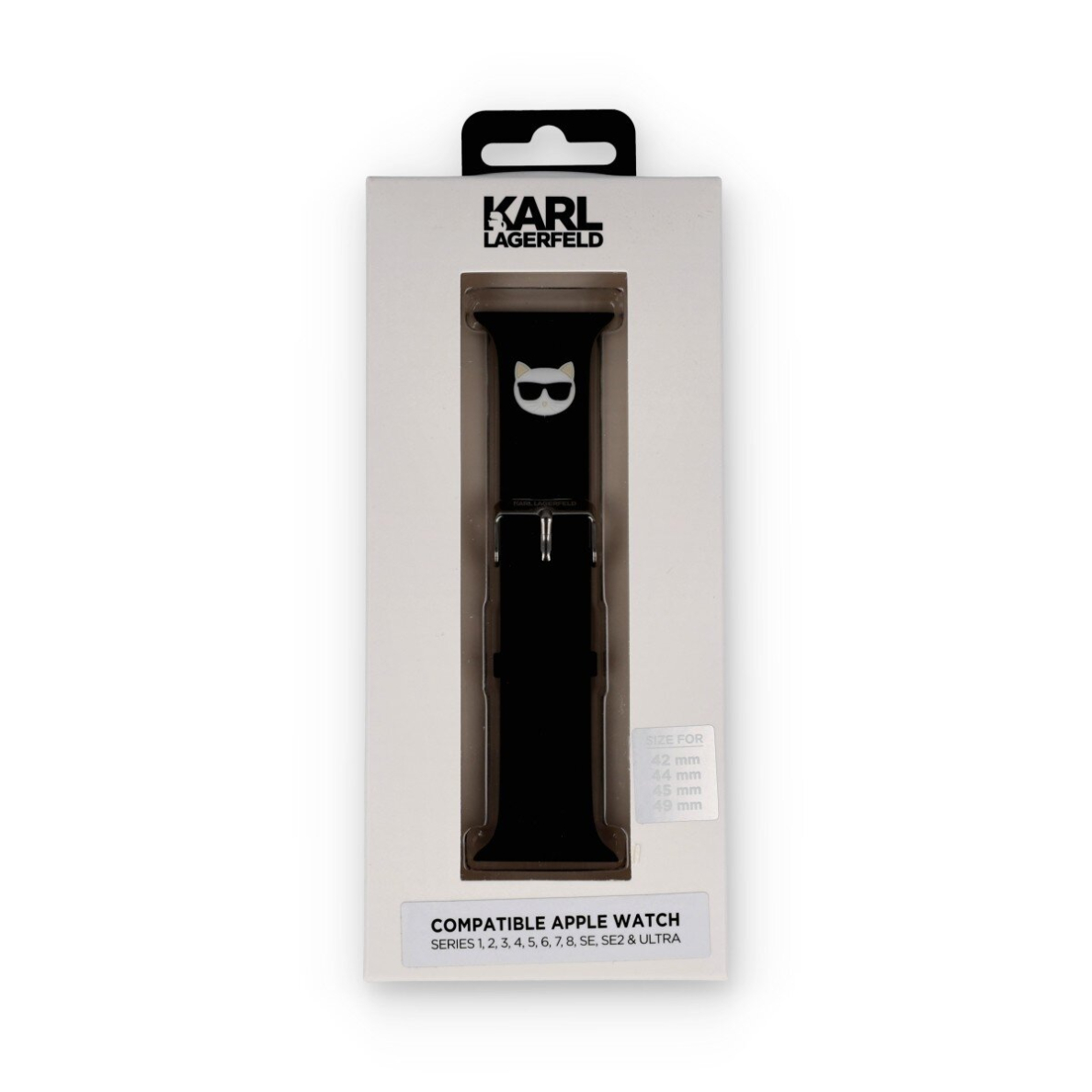 KARL LAGERFELD apyrankė Black Apple Watch 42/44/45/46/49 mm 1