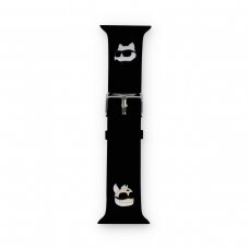 KARL LAGERFELD apyrankė Black Apple Watch 42/44/45/46/49 mm