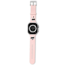 KARL LAGERFELD apyrankė pink 3D Rubber Karl&Choupette Heads Apple Watch 42/44/45/49 mm