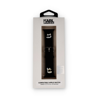 KARL LAGERFELD apyrankė Black Apple Watch 38/40/41/42 mm 1