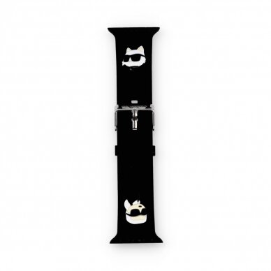 KARL LAGERFELD apyrankė Black Apple Watch 38/40/41/42 mm