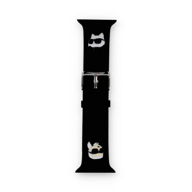 KARL LAGERFELD apyrankė Black Apple Watch 42/44/45/46/49 mm