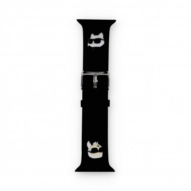KARL LAGERFELD apyrankė Black Apple Watch 42/44/45/46/49 mm