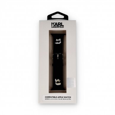 KARL LAGERFELD apyrankė Black Apple Watch 42/44/45/46/49 mm 1