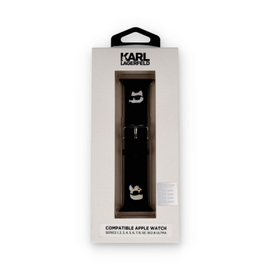 KARL LAGERFELD apyrankė Black Apple Watch 42/44/45/46/49 mm 1