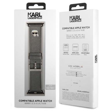 KARL LAGERFELD apyrankė Silver Apple Watch 42/44/45/46/49 mm