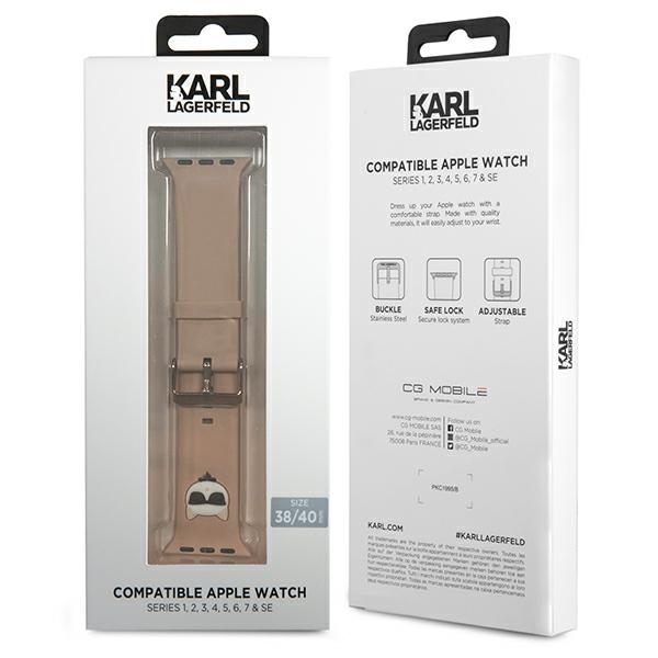 KARL LAGERFELD apyrankė Pink Apple Watch 38/40/41/42 mm 3