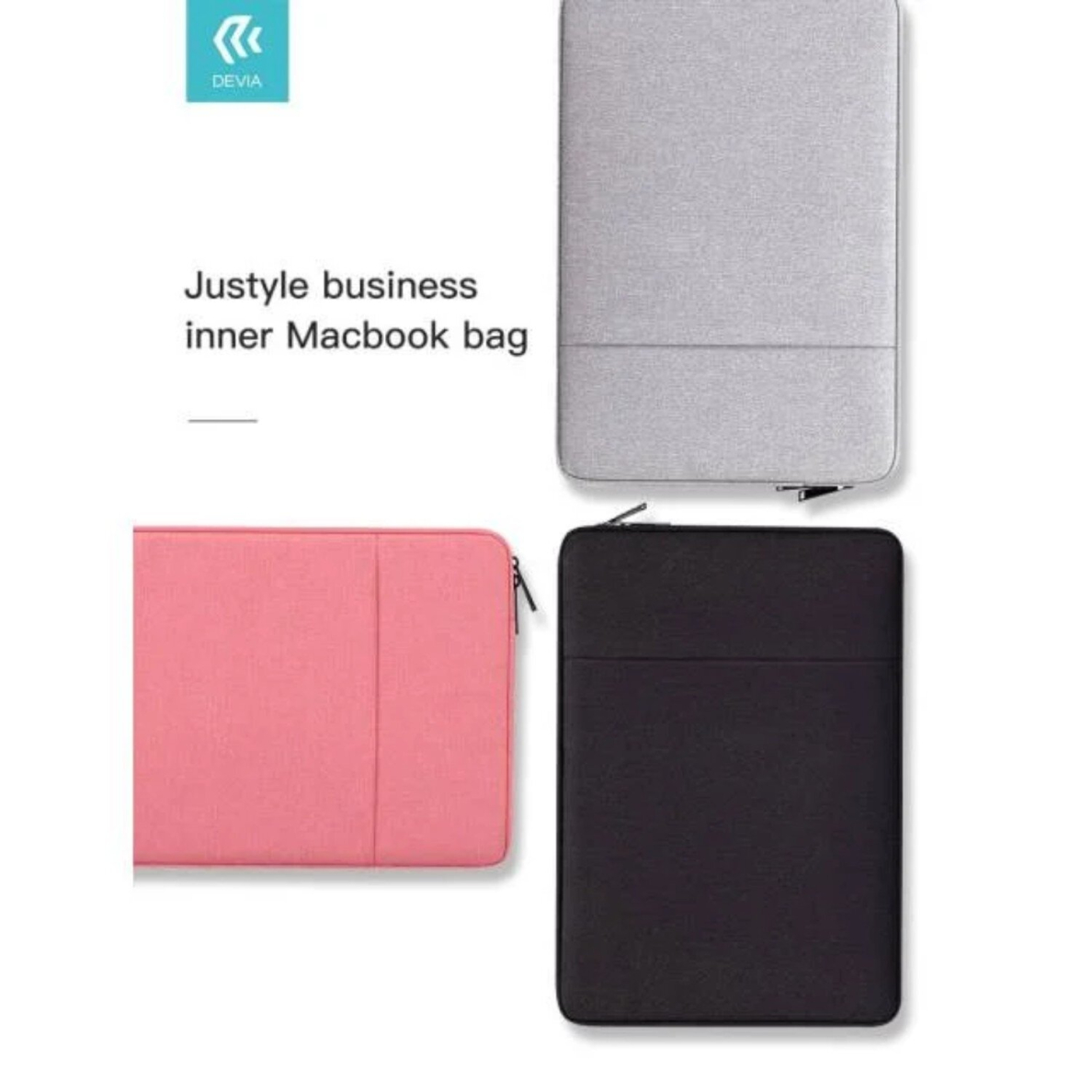 Kompiuterio įmautė Justyle Devia 15-16 black 1 Kompiuterio įmautė Justyle Devia 15-16 black 1