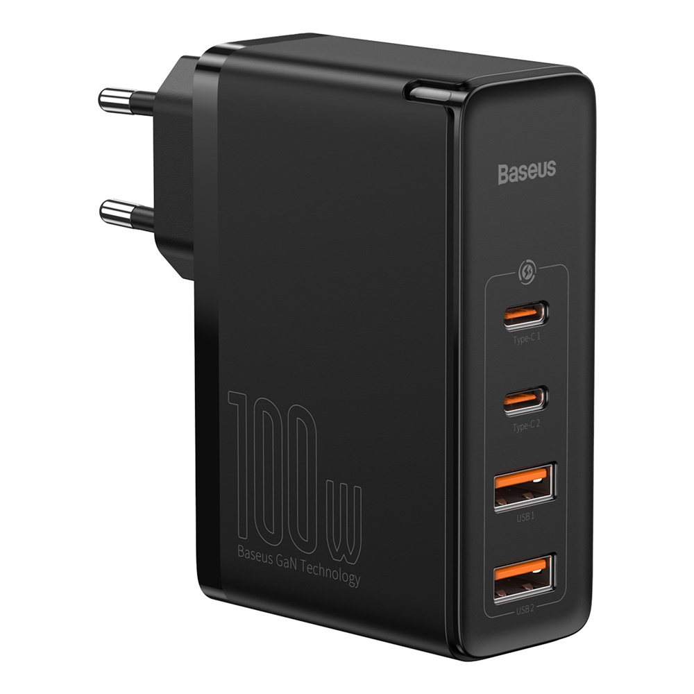 Kroviklis buitinis BASEUS PD 2xUSB+ 2xUSB-C QC4 3.0 100W black