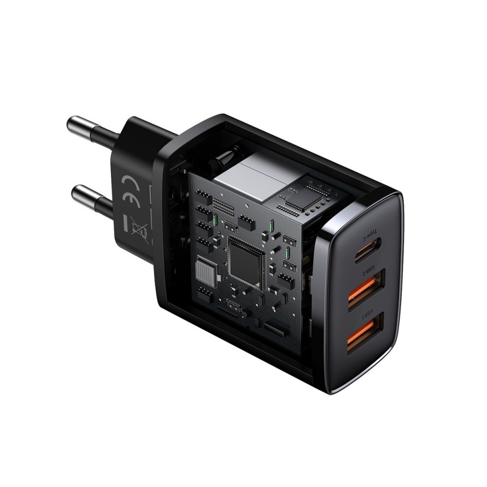 Kroviklis buitinis PD 2XUSB + Type C 30W 3A Baseus CCXJ-E01 juodas 3