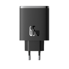 Kroviklis buitinis 2XUSB Type-C + USB 65W 3A Baseus black