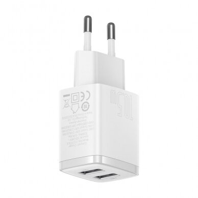Kroviklis buitinis 2xUSB 10.5W Baseus CCXJ010202 white 3