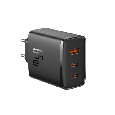 Kroviklis buitinis 2XUSB Type-C + USB 65W 3A Baseus black 2