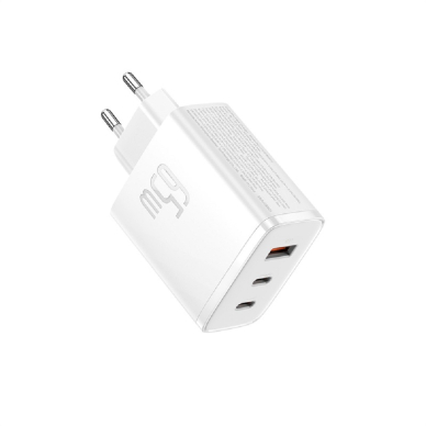 Kroviklis buitinis 2XUSB Type-C + USB 65W 3A Baseus white 2
