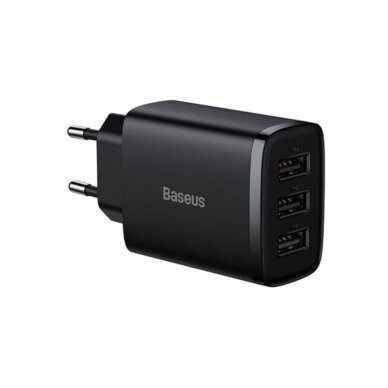 Kroviklis buitinis 3xUSB 17W Baseus CCXJ020101 black