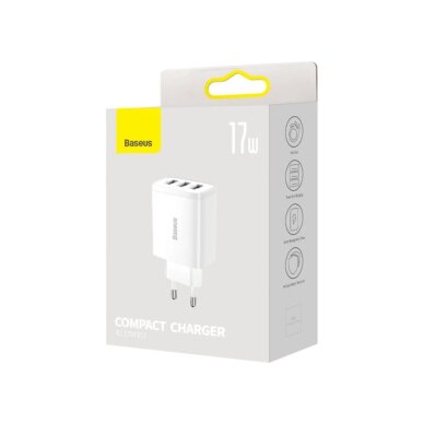 Kroviklis buitinis 3xUSB 17W Baseus CCXJ020102 white 4 Kroviklis buitinis 3xUSB 17W Baseus CCXJ020102 white 4