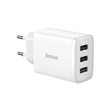 Kroviklis buitinis 3xUSB 17W Baseus CCXJ020102 white Kroviklis buitinis 3xUSB 17W Baseus CCXJ020102 white