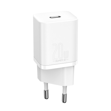 Kroviklis buitinis LIGHTNING to TYPE-C Super Si 20W Baseus TZCCSUP-B02 baltas 2