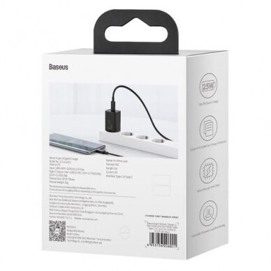 Kroviklis buitinis PD Super Si 25W 3A Baseus CCSP020101 black 5