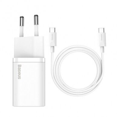 Kroviklis buitinis PD Super Si 25W 3A Baseus CCSP020102 white 3