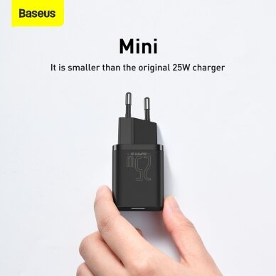 Kroviklis buitinis PD Super Si 25W 3A Baseus TZCCSUP-L01 juodas 11