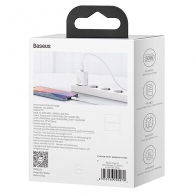 Kroviklis buitinis PD Super Si 30W 3A Baseus CCSUP-J02 white 4
