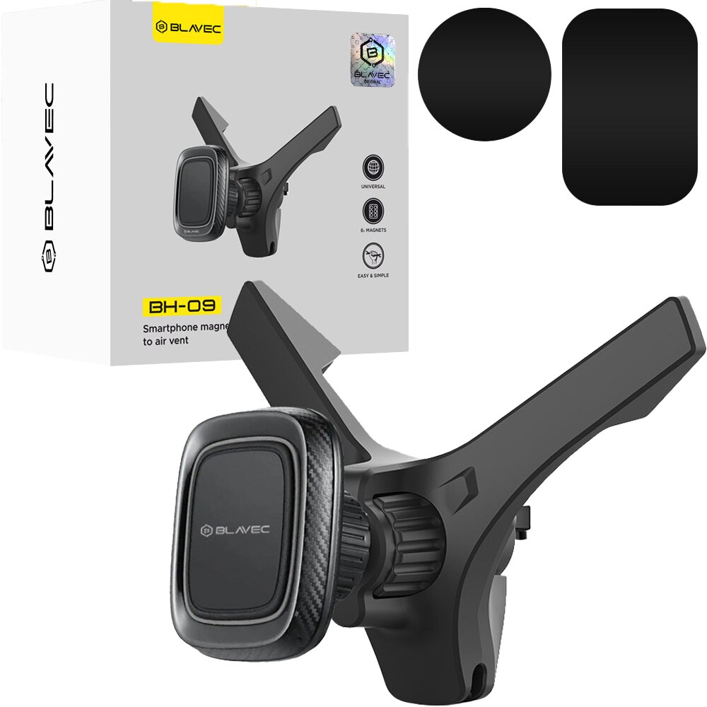 Laikiklis black BLAVEC Magnetic BH-09 tvirtinamas į apvalias groteles BH09-MAVB Laikiklis black BLAVEC Magnetic BH-09 tvirtinamas į apvalias groteles BH09-MAVB