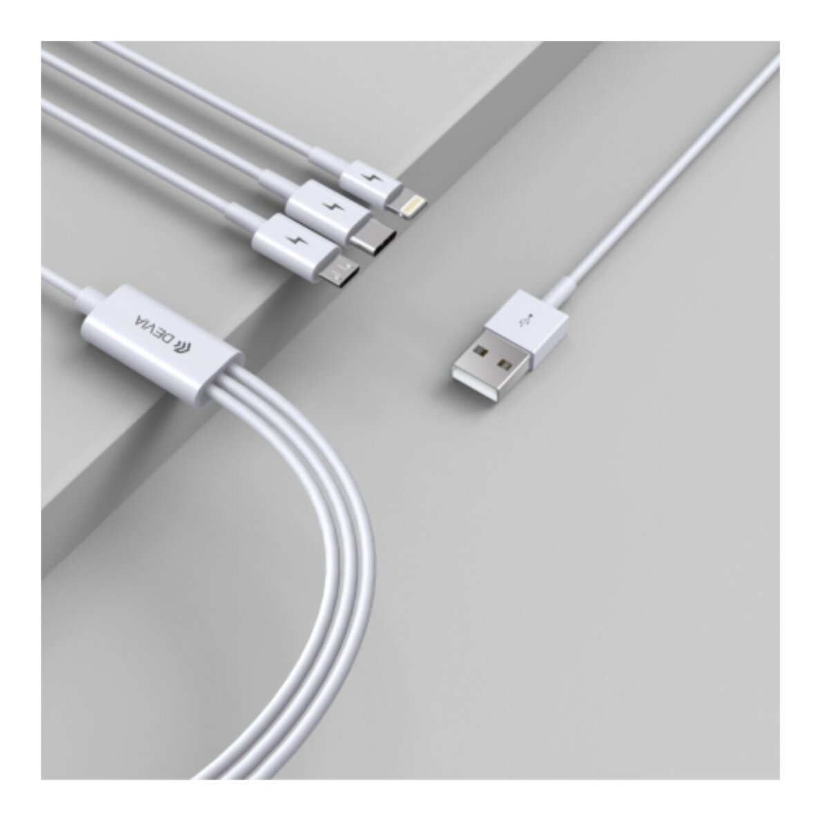 Laidas 3in1 USB TYPE-C TO Lightning + Type-C + Micro USB DEVIA 1