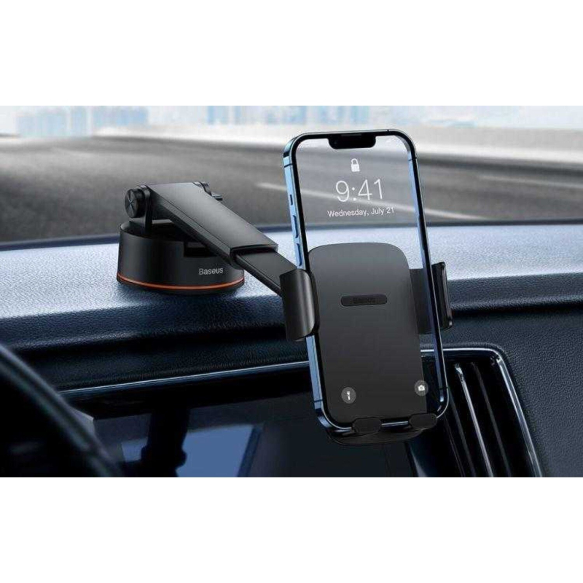 Laikiklis black BASEUS SUYK020001 tvirtinamas ant stiklo ir ant panelės 2 Laikiklis black BASEUS SUYK020001 tvirtinamas ant stiklo ir ant panelės 2