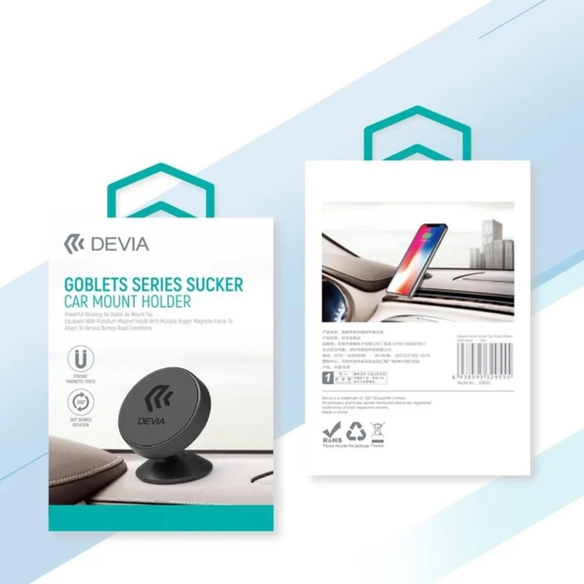 Laikiklis mobiliam telefonui su magnetu Goblet Devia 5 Laikiklis mobiliam telefonui su magnetu Goblet Devia 5