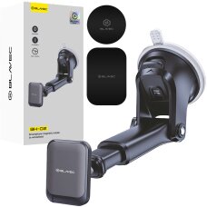 Laikiklis black BLAVEC Magnetic BH-02 su magnetu tvirtinamas ant stiklo ir ant panelės BH02-MWSB