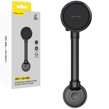 Laikiklis black BLAVEC BH-24B Magsafe tvirtinamas už ekrano ir ant panelės BH24B-MBSB