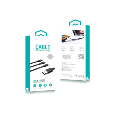 Laidas 3in1 - Lightning + Type-C + micro USB 1,2m 3A Gracious DEVIA 4