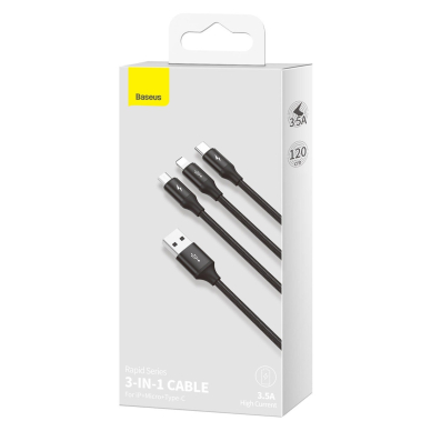 Laidas 3in1 USB TYPE-C TO Lightning + Type-C + Micro USB 1,5m 20W BASEUS 5