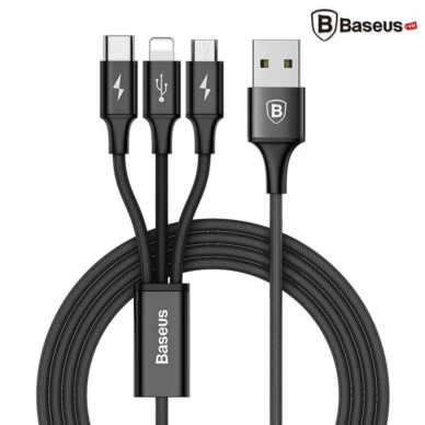 Laidas 3in1 USB TYPE-C TO Lightning + Type-C + Micro USB 1,5m 20W BASEUS