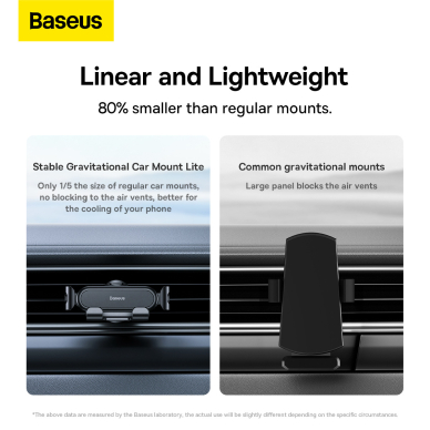 Laikiklis BASEUS GRAVITY CAR MOUNT LITE SUWX010001 tvirtinamas į groteles 14
