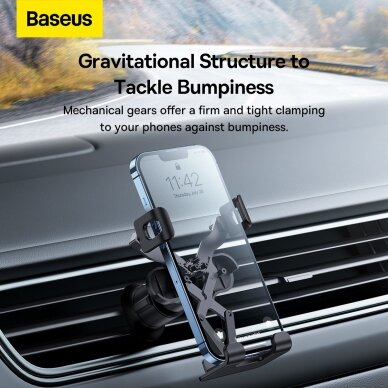 Laikiklis BASEUS GRAVITY CAR MOUNT LITE SUWX010001 tvirtinamas į groteles 16