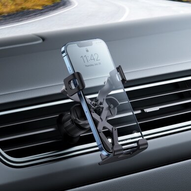 Laikiklis BASEUS GRAVITY CAR MOUNT LITE SUWX010001 tvirtinamas į groteles 8