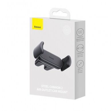 Laikiklis BASEUS STEEL CANON 2 SUGP000001 tvirtinamas į groteles black 6