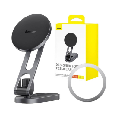 Laikiklis black Baseus Magsafe klijuojamas ant panelės su magnetu C40151300S11-00 5